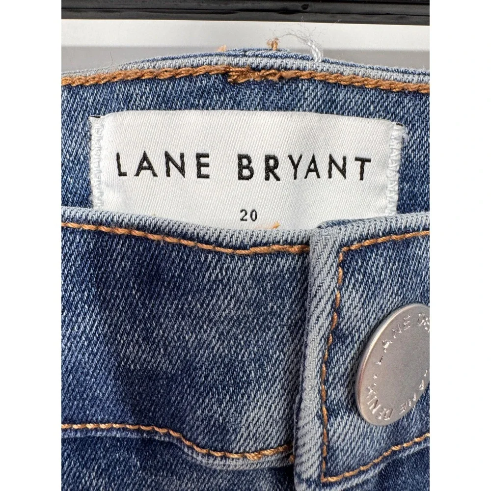 Lane Bryant Shorts Women 20 Blue NWT Genius Bermuda Mid-Rise Stretch Denim